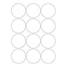 30014 - Label Size 90mm dia - 12 label(s) per sheet 
