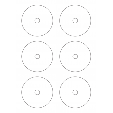 30015 - Label Size 115mm dia - 6 label(s) per sheet 