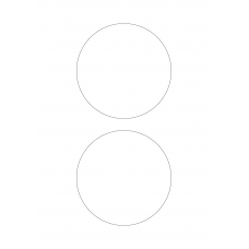 30025 - Label Size 160mm dia - 2 label(s) per sheet 