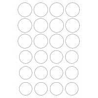 30062 - Label Size Circles - 24 label(s) per sheet