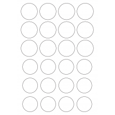 30062 - Label Size Circles - 24 label(s) per sheet 