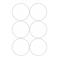 30073 - Label Size 130mm dia - 6 label(s) per sheet
