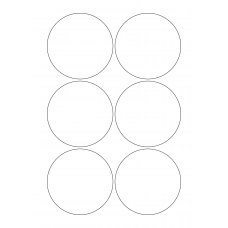 30073 - Label Size 130mm dia - 6 label(s) per sheet 