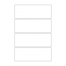 30080 - Label Size 250mm x 92mm - 4 label(s) per sheet 