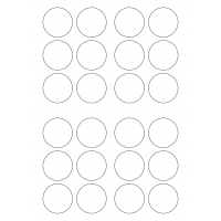 30111 - Label Size 60mm dia - 24 label(s) per sheet