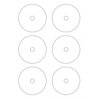 30114 - Label Size 118mm dia - 6 label(s) per sheet