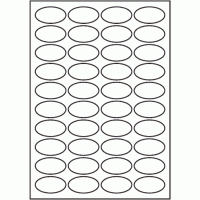 817 - A3 Label Size 65mm x 35mm Oval - 40 labels per sheet