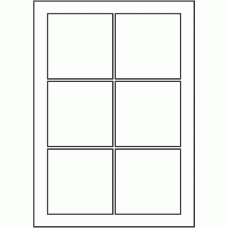 820 - SR-A3 Label Size 130mm x 130mm - 6 labels per sheet 