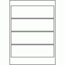 823 - A3 Label Size 280mm x 80mm - 4 labels per sheet 