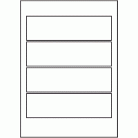 824 - SR-A3 Label Size 280mm x 80mm - 4 labels per sheet