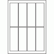 834 - SR-A3 Label Size 200mm x 69mm - 8 labels per sheet 