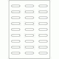 924 - Rounded Rectangle Label Size 43mm x 10mm - 27 labels per sheet