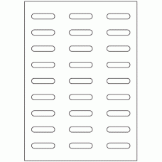 924 - Rounded Rectangle Label Size 43mm x 10mm - 27 labels per sheet 