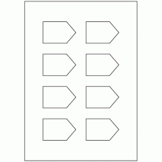 930 - Direction Arrow Label Size 61mm x 40mm - 8 labels per sheet 