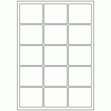 435 - Label Size 64mm x 54mm - 15 labels per sheet