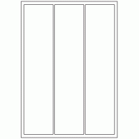 436 - Label Size 64mm x 284mm - 3 labels per sheet