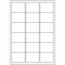 442 - Label Size 63.5mm x 46.5mm - 18 labels per sheet 