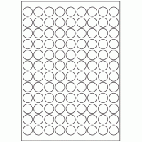 466 - Label Size 20mm dia - 108 labels per sheet