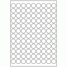 466 - Label Size 20mm dia - 108 labels per sheet 