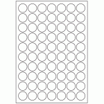 467 - Label Size 25.4mm dia - 70 labels per sheet