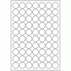 467 - Label Size 25.4mm dia - 70 labels per sheet 