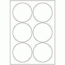 471 - Label Size 90mm dia - 6 labels per sheet 