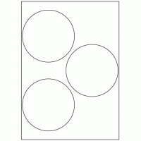 472 - Label Size 112mm dia - 3 labels per sheet