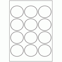 489 - Label Size 65mm x 60mm - 12 labels per sheet