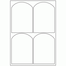 498 - Dome Label Size 98mm x 140mm - 4 labels per sheet