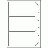 500 - Dome Label Size 195mm x 90mm - 3 labels per sheet