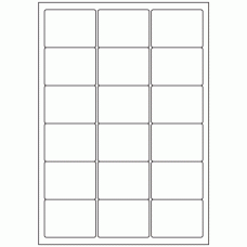 535 - Label Size 63.5mm x 46.6mm - 18 labels per sheet 