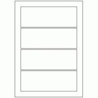 555 - Label Size 174mm x 63mm - 4 labels per sheet