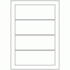 555 - Label Size 174mm x 63mm - 4 labels per sheet 