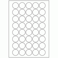 556 - Label Size 32mm dia - 40 labels per sheet