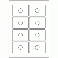 557 - Label Size Business Card CD - 8 labels per sheet