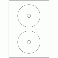 560 - Label Size 117.5mm CD/DVD - 2 labels per sheet