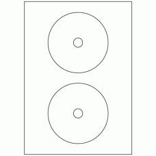 560 - Label Size 117.5mm CD/DVD - 2 labels per sheet