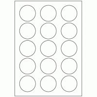 564 - Label Size 50mm dia - 15 labels per sheet