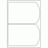569 - Dome Label Size 200mm x 136mm - 2 labels per sheet