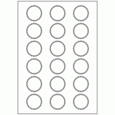 571 - Label Size 42mm x 42mm - 18 labels per sheet 