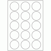 572 - Label Size 53mm dia - 15 labels per sheet