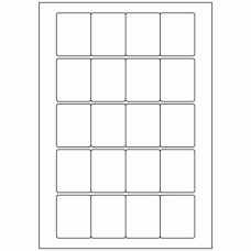 585 - Label Size 42mm x 52mm - 20 labels per sheet