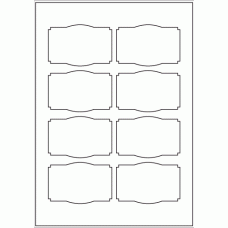 587 - Bottle Label Size 85mm x 55mm - 8 labels per sheet 