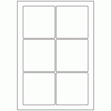 590 - Label Size 88mm x 88mm - 6 labels per sheet