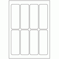 604 - Label Size 128mm x 44mm - 8 labels per sheet