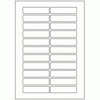 631 - Label Size 80mm x 20mm - 22 labels per sheet