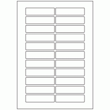 631 - Label Size 80mm x 20mm - 22 labels per sheet