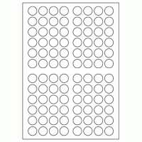 669 - Label Size 19mm Dia - 96 labels per sheet