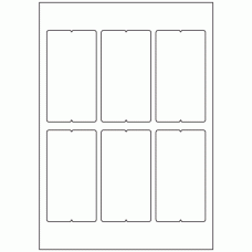 940 - Notch Label Size 110mm x 60mm - 6 labels per sheet