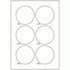 942 - Label Size 80mm x 80mm - 6 labels per sheet 